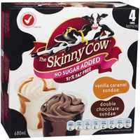 Skinny Cow Ice Cream Sundae Double Choc Vanilla Caramel