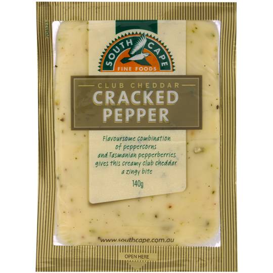 South Cape Vintage Cracked Pepper Club Cheddar Cheese