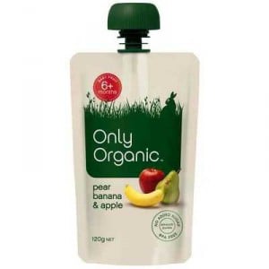 Only Organic Puree Pear Banana & Apple