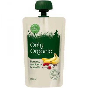 Only Organic 9 Months Banana Raspberry & Vanilla
