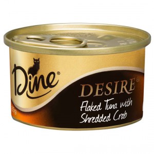Dine Desire Adult Cat Food Flaked Tuna & Shredded Crab