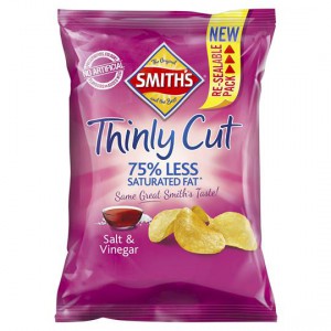 Smith's Chips Share Pack Thinly Cut Salt & Vinegar