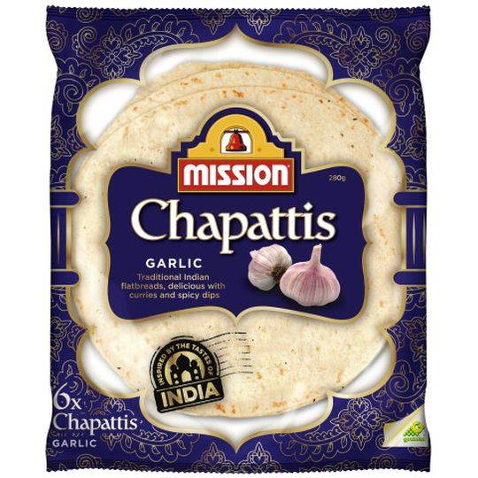 Mission Bread Chappati Garlic