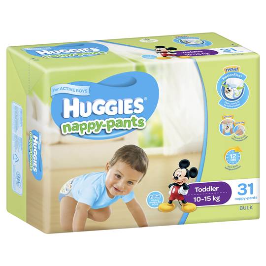Huggies Nappy-pants Toddler Boy 10-15kg Bulk