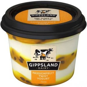 Gippsland Dairy Twist Passionfruit Yoghurt