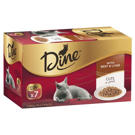 Dine Adult Cat Food Beef & Liver In A Rich Gravy