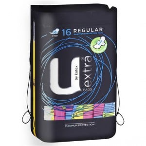 U By Kotex Regular Extra Pads With Wings
