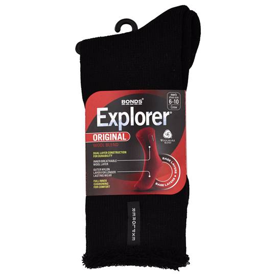 Bonds Explorer Socks Mens Navy Size 6-10