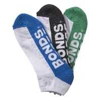Bonds Mens Socks Logo 1/4 Crew Sports Size 11-14