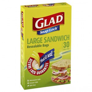 Glad Snap Lock Large Sandwich Resealable Bags