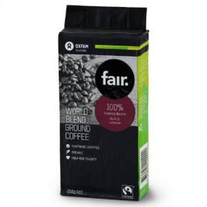 Oxfam Organic Fair Trade World Blend Ground Coffee