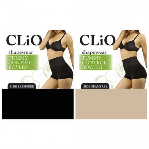 Clio Tummy Control Boyleg Underwear Black & Nude 14-16