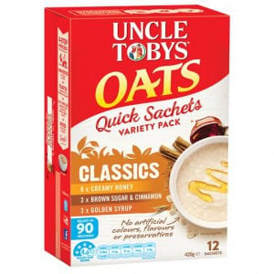 Uncle Tobys Quick Oats Sachets Variety Pack