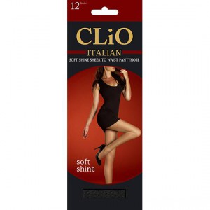 Clio Italian Soft Shine 12d Pantyhose Black X/tall