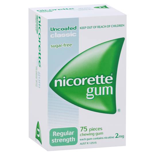 Nicorette Quit Smoking Gum Classic Reg Strength 2mg