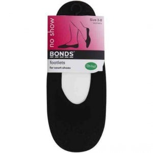 Bonds No Show Footlets Black (3-8 & 8-11)