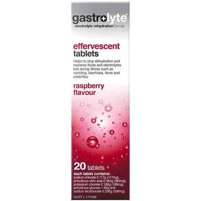 Gastrolyte Electrolyte Rehydration Raspberry