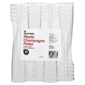 Essentials Champagne Flutes Plastic