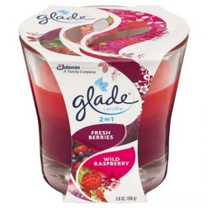 Glade 2 In1 Candle Fresh Berries & Wild Raspberry