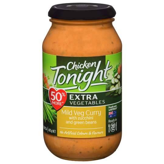Chicken Tonight Simmer Sauce Extra Veg Curry