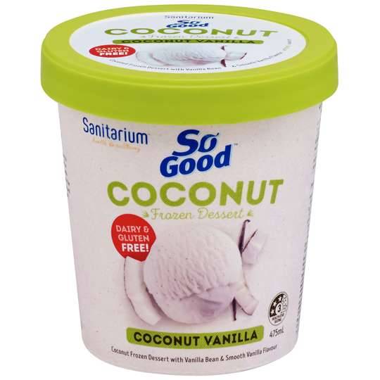 Sanitarium So Good Bliss Ice Cream Coconut Vanilla Bean