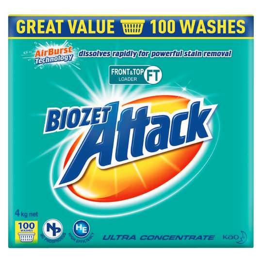 Biozet Attack Front & Top Loader Laundry Powder
