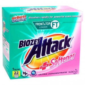 Biozet Attack Front & Top Loader Laundry Powder Plus Softener