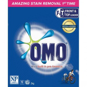 Omo Active Clean Laundry Detergent Washing Powder Front & Top Loader