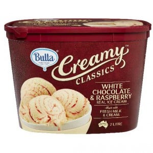 Bulla Creamy Classics Ice Cream White Chocolate & Raspberry