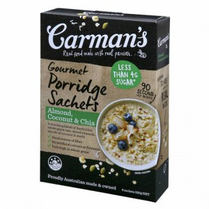 Carmans Almond, Coconut & Chia Gourmet Porridge Sachets