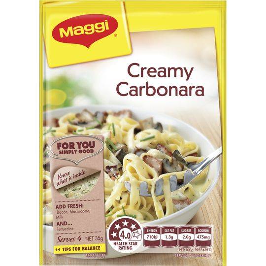 Maggi Creamy Carbonara Recipe Base