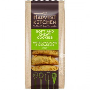 Harvest Kitchen Soft & Chewy Cookie Macadamia & White Chocolate
