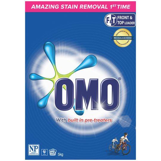 Omo Active Clean Laundry Detergent Washing Powder Front & Top Loader