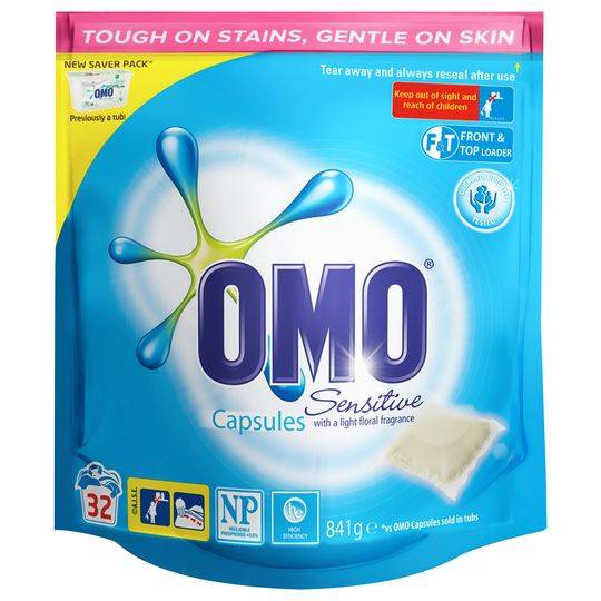 Omo Sensitive Laundry Detergent Liquid Capsules