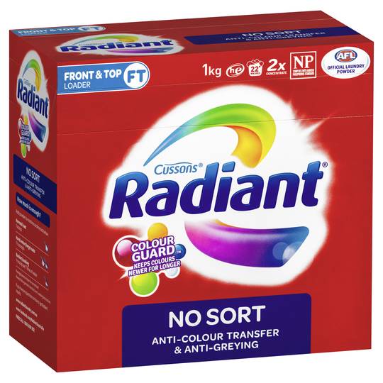 Radiant No Sort Laundry Powder Front & Top Loader