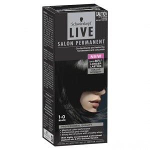 Scharzkopf Live Salon Hair Colour 1.0 Black