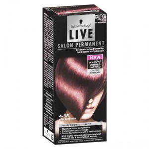 Scharzkopf Live Salon Hair Colour 4.98 Deep Burgundy