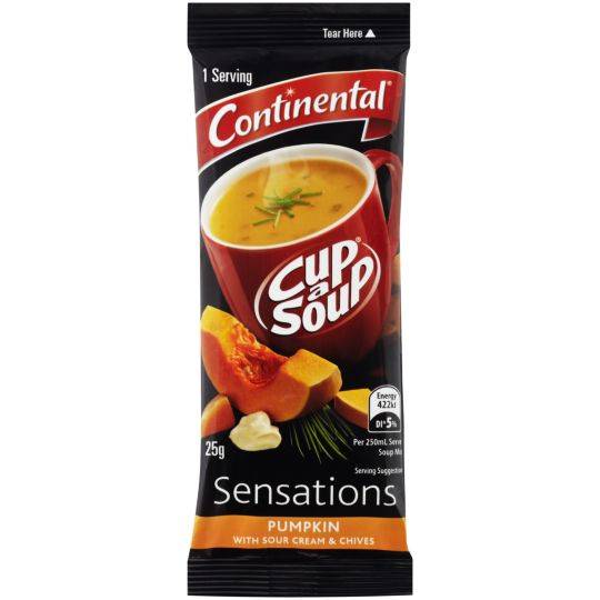 Continental Sensations Pumpkin Soup With Sour Cream & Chives