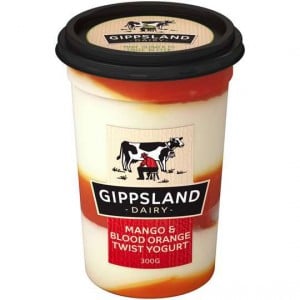 Gippsland Dairy Twist Blood Oranage & Mango Yoghurt