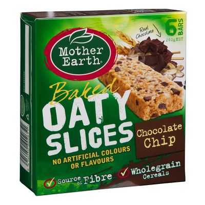 Mother Earth Chocolate Chip Oaty Slice Ratings - Mouths of Mums