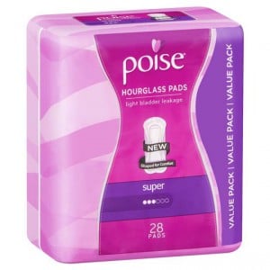 Poise Hourglass Pads Super