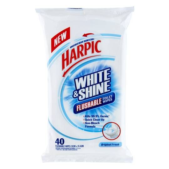 Harpic White & Shine Bathroom Cleaner Wipes