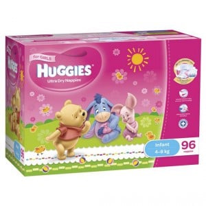 Huggies Ultra Dry Nappies Infant Girl 4-8kg Jumbo Box