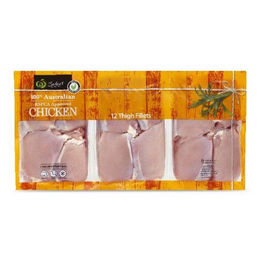 Australian Rspca Approved Fresh Chicken Thigh Fillets Skinless Portion Pack