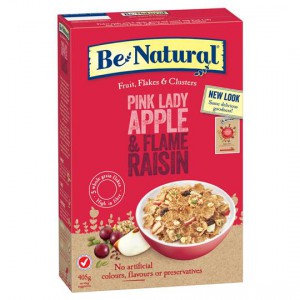 Be Natural Pink Lady Apple & Flame Raisin Cereal