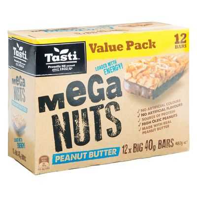 Tasti Nut Bar Value Pack Mega Nuts Peanut Butter
