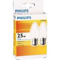 Philips Incandescent Candle Clear 25w Bc Base