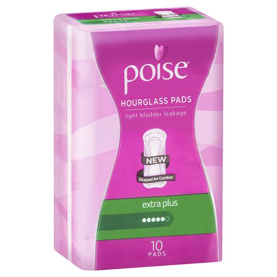 Poise Hourglass Pads Extra Plus