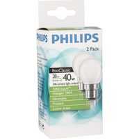 Philips Halogen Frosted Round Bc Base 2pk