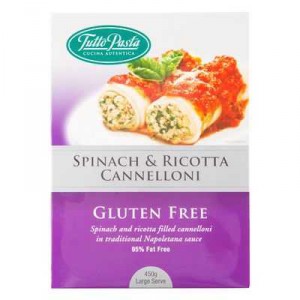Tutto Pasta Spinach & Ricotta Gluten Free Cannelloni